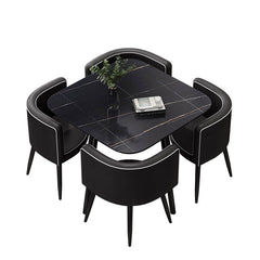 Compact Luxury Dining Set with Sintered Stone Top