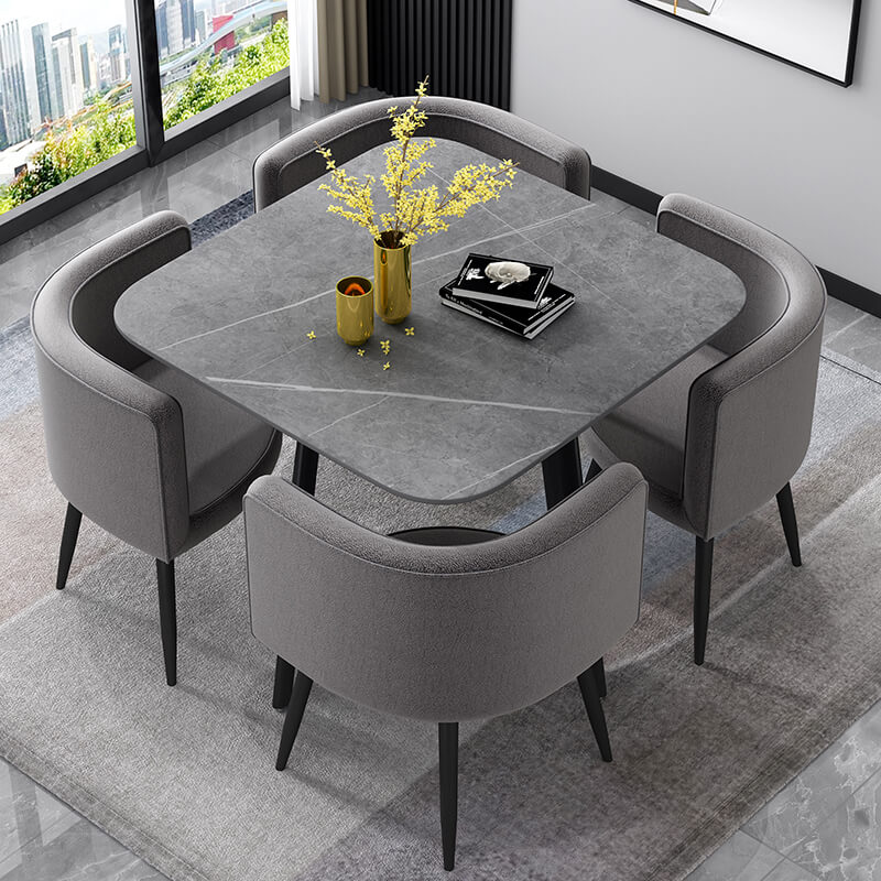 Compact Luxury Dining Set with Sintered Stone Top