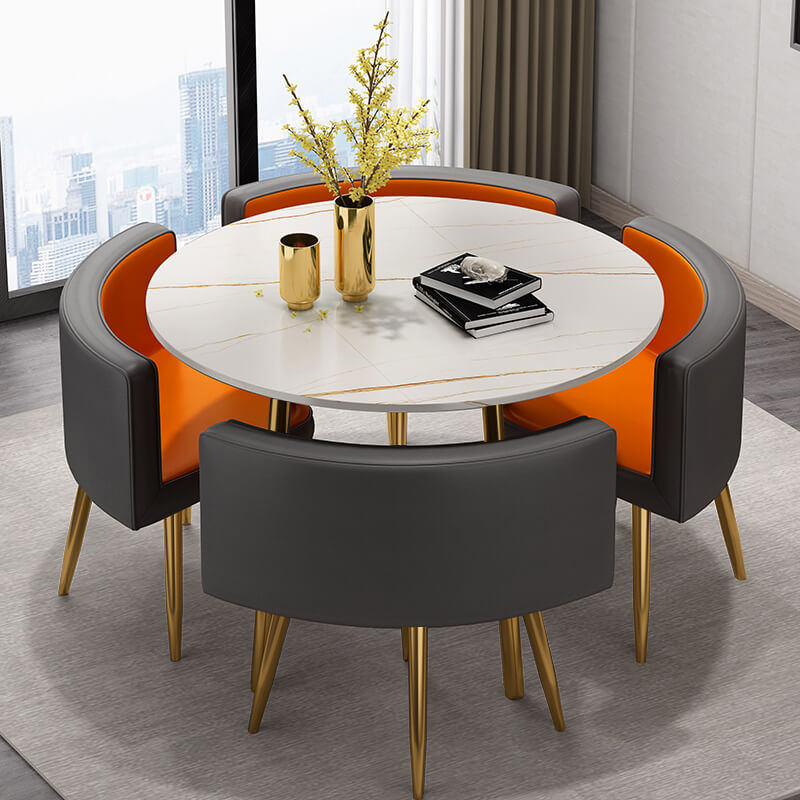 Compact Luxury Dining Set with Sintered Stone Top