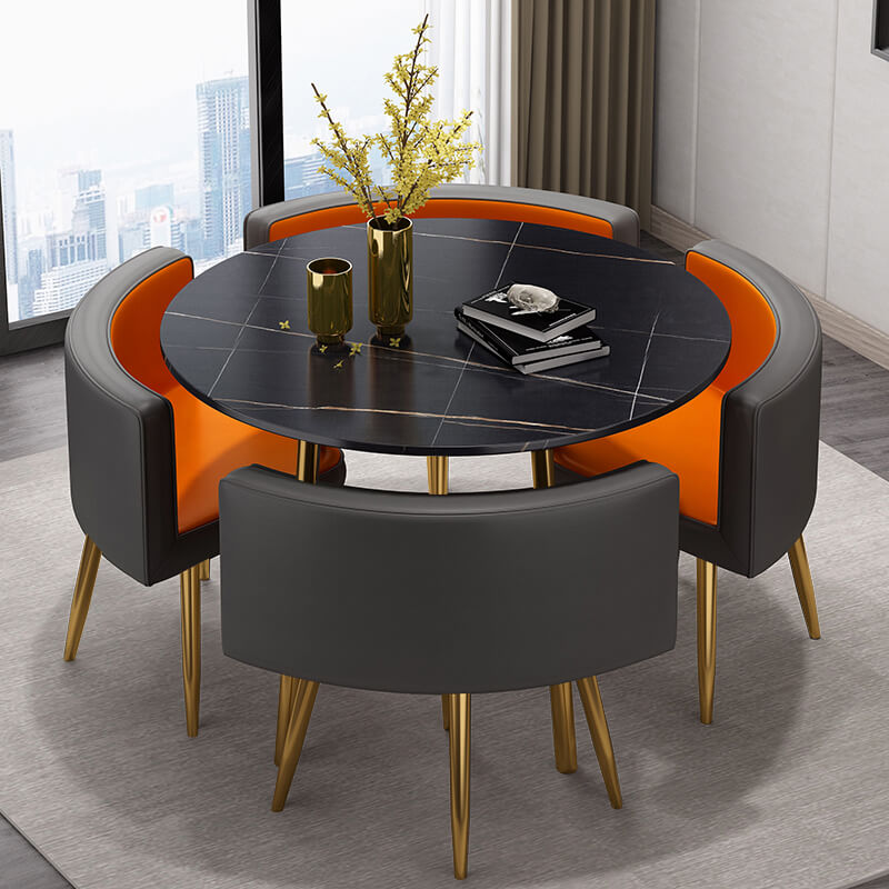 Compact Luxury Dining Set with Sintered Stone Top