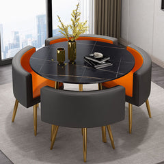 Compact Luxury Dining Set with Sintered Stone Top