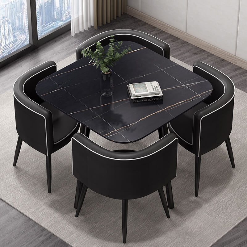 Compact Luxury Dining Set with Sintered Stone Top