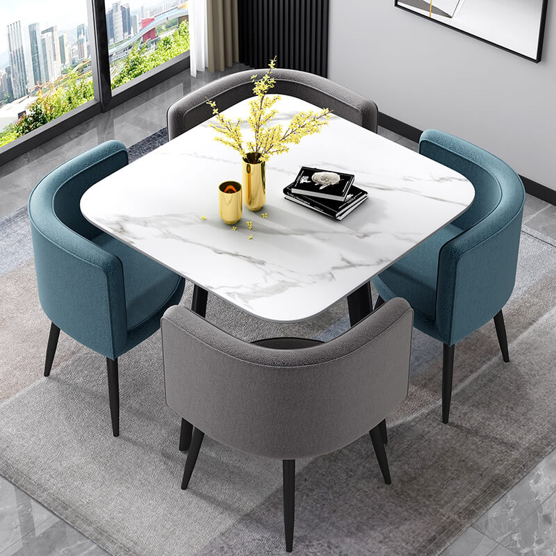 Compact Luxury Dining Set with Sintered Stone Top