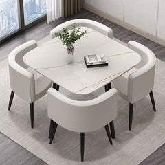 Compact Luxury Dining Set with Sintered Stone Top