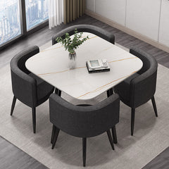 Compact Luxury Dining Set with Sintered Stone Top