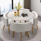 Compact Luxury Dining Set with Sintered Stone Top