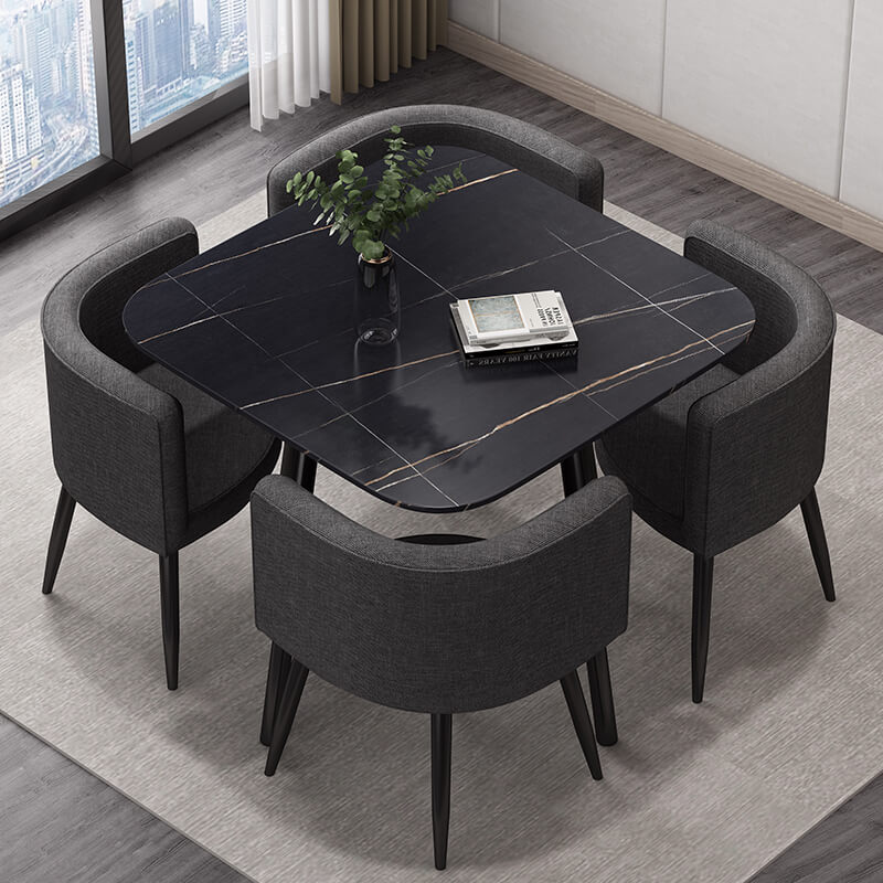 Compact Luxury Dining Set with Sintered Stone Top