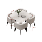 Compact Luxury Dining Set with Sintered Stone Top Dimensions