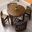 Compact Round Dining Table with Stylish Oak Finish