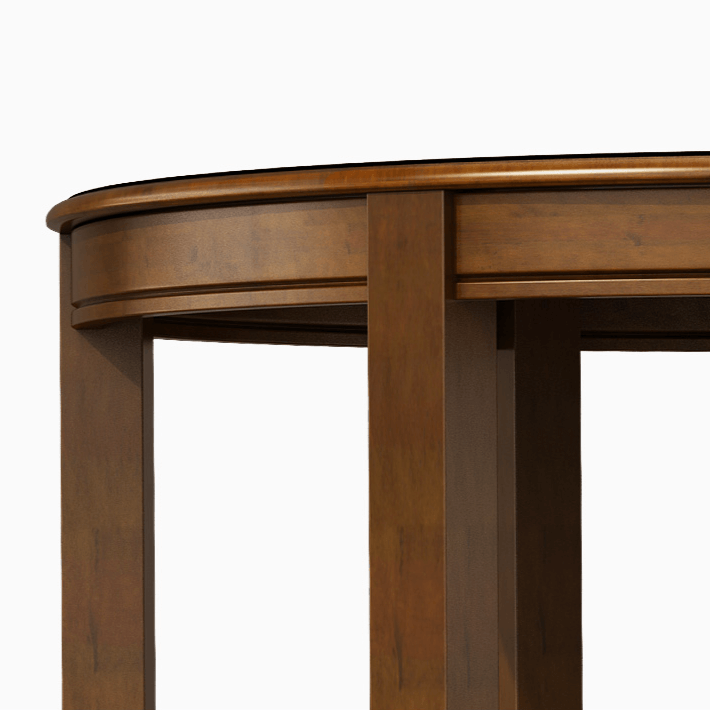 Compact Round Dining Table with Stylish Oak Finish