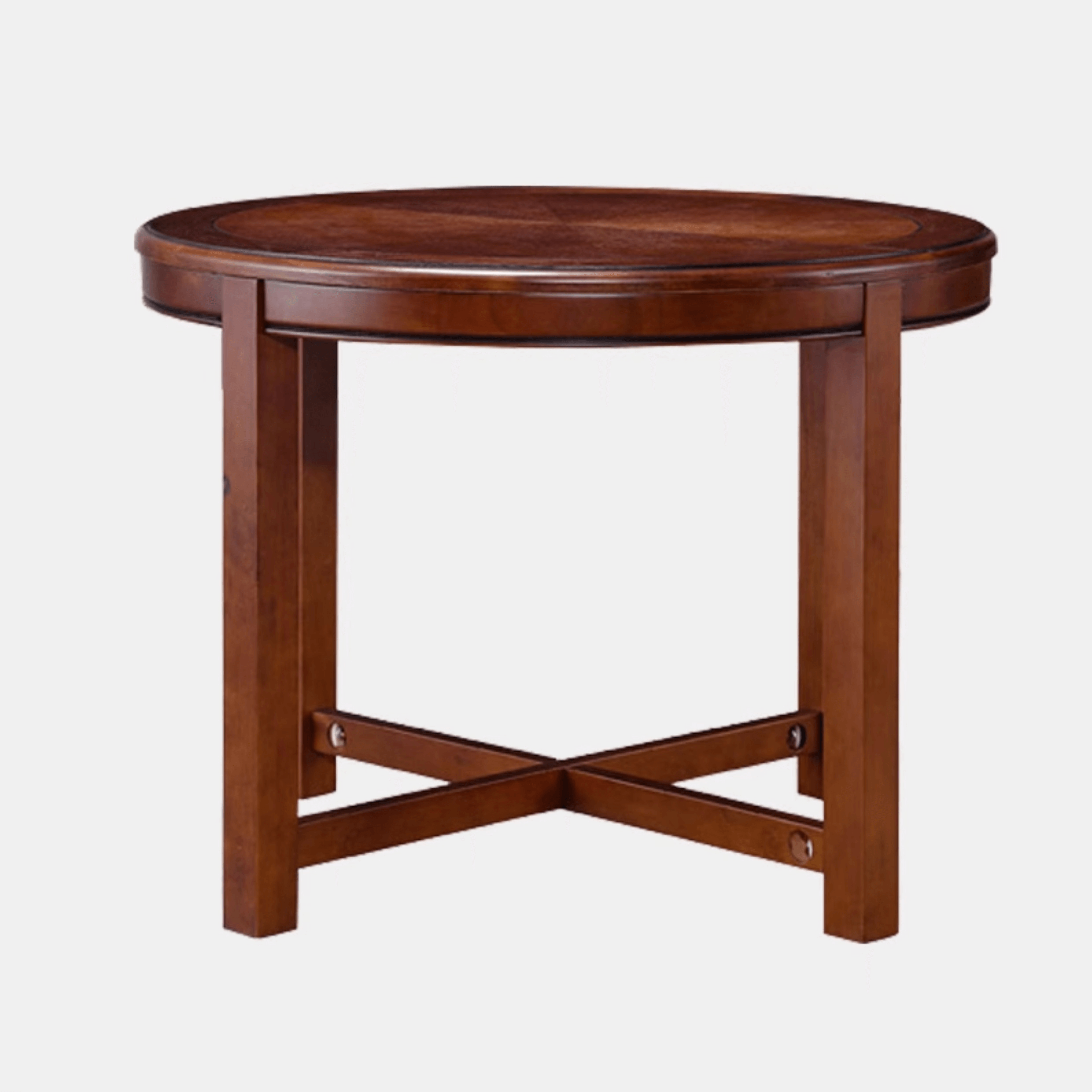 Compact Round Dining Table with Stylish Oak Finish