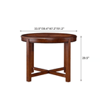 Compact Round Dining Table with Stylish Oak Finish Dimensions