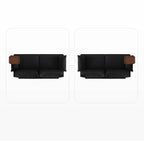 Contemporary Black Sofa Bed with Pull-Out Structure and Comfort