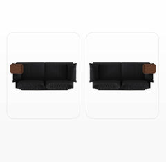 Contemporary Black Sofa Bed with Pull-Out Structure and Comfort