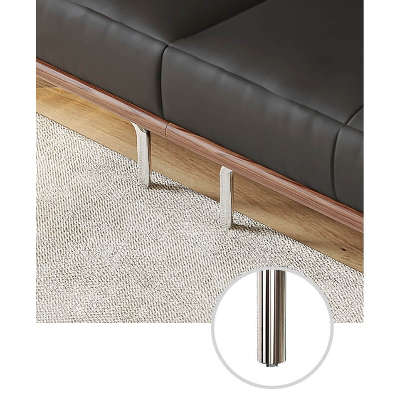 Contemporary Black Sofa Bed with Pull-Out Structure and Comfort