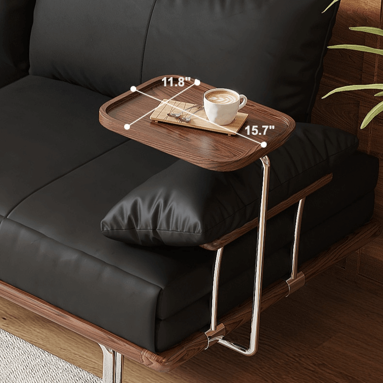 Contemporary Black Sofa Bed with Pull-Out Structure and Comfort