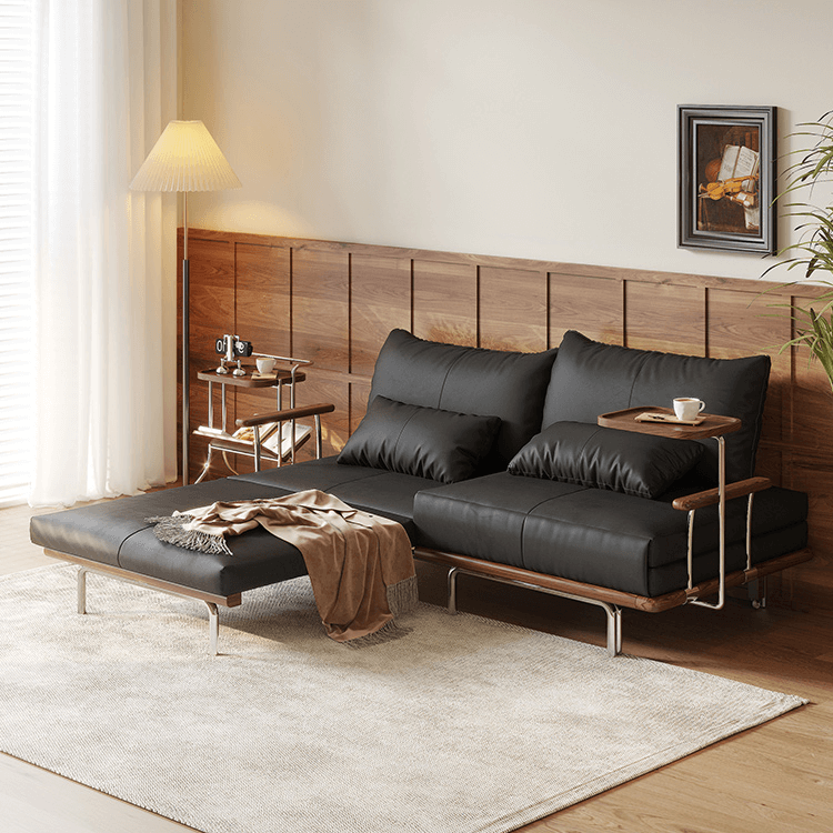 Contemporary Black Sofa Bed with Pull-Out Structure and Comfort Main Product Image