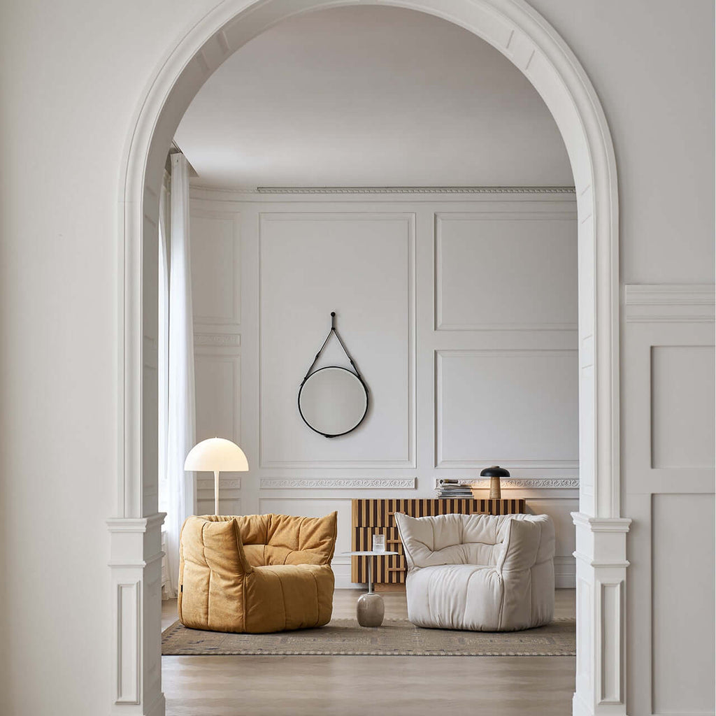 Contemporary Fabric Accent Chair with High Resilience Foam