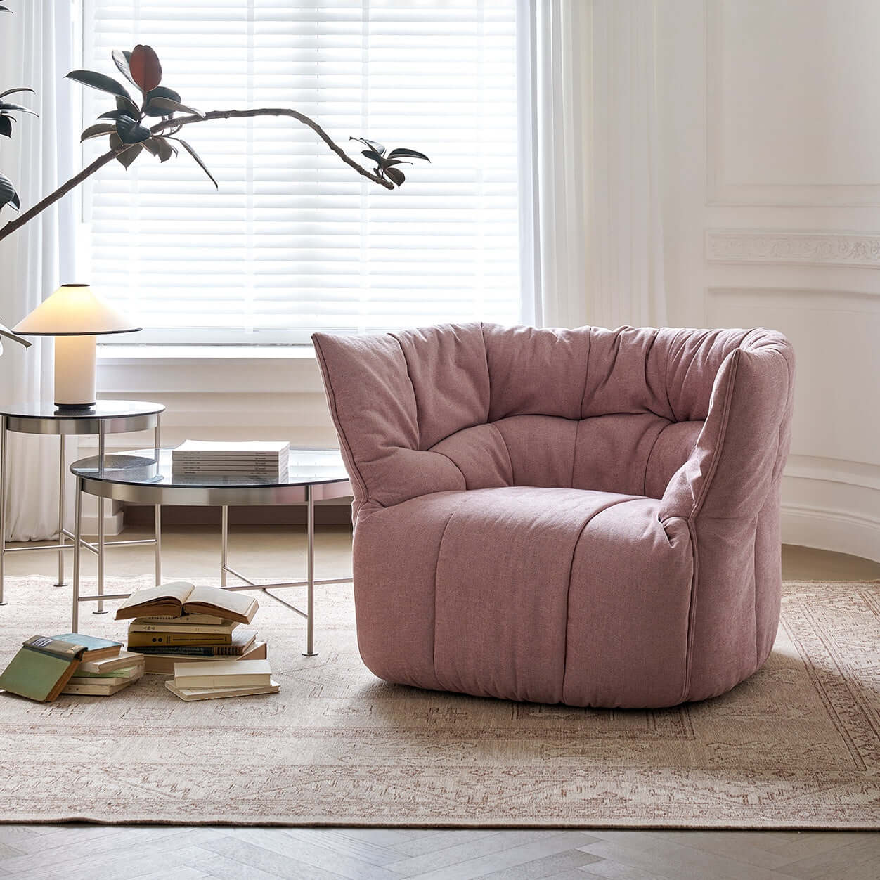 Contemporary Fabric Accent Chair with High Resilience Foam Secondary image