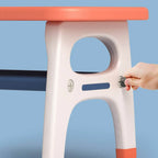 Contemporary Plastic Kids Writing Desk with Chair in Pastel Colors