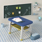 Contemporary Plastic Kids Writing Desk with Chair in Pastel Colors