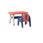 Contemporary Plastic Kids Writing Desk with Chair in Pastel Colors