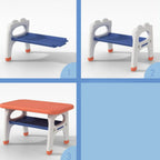 Contemporary Plastic Kids Writing Desk with Chair in Pastel Colors