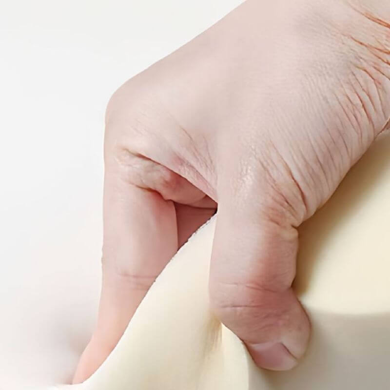 Contemporary Solid-Color Bench in Boucle Upholstery with Sculptural Wooden Frame