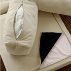 Convertible Beige Sofa Chair with Adjustable Backrest