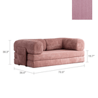 Convertible Sofa Bed With Corduroy Upholstery