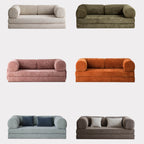 Convertible Sofa Bed With Corduroy Upholstery