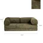 Convertible Sofa Bed With Corduroy Upholstery