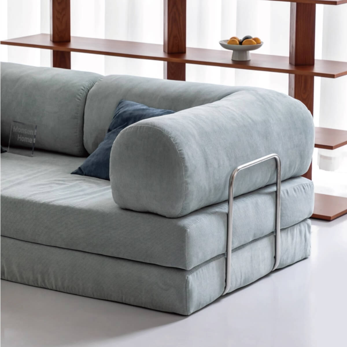 Convertible Sofa Bed With Corduroy Upholstery
