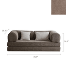 Convertible Sofa Bed With Corduroy Upholstery