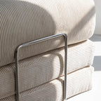 Convertible Sofa Bed With Corduroy Upholstery