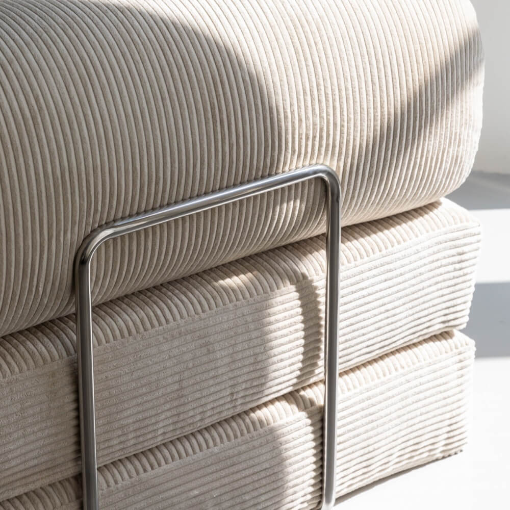 Convertible Sofa Bed With Corduroy Upholstery