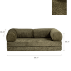 Convertible Sofa Bed With Corduroy Upholstery
