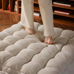 Convertible White Floor Sofa Bed Chair With Foam Fill