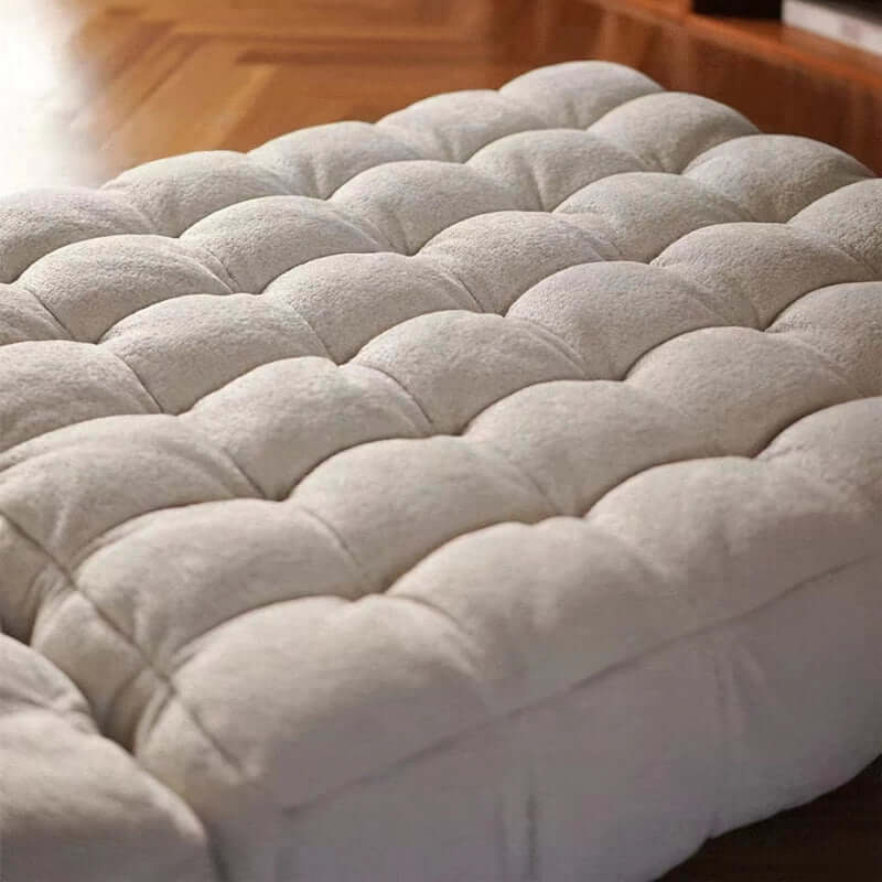 Convertible White Floor Sofa Bed Chair With Foam Fill