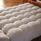 Convertible White Floor Sofa Bed Chair With Foam Fill