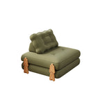 Convertible Wood Frame Floor Sofa Bed With Corduroy