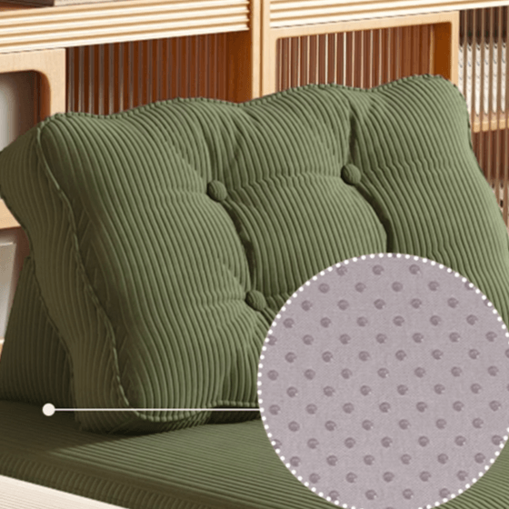 Convertible Wood Frame Floor Sofa Bed With Corduroy