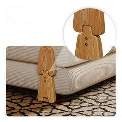 Convertible Wood Frame Floor Sofa Bed With Corduroy