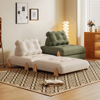 Convertible Wood Frame Floor Sofa Bed With Corduroy Main Product Image