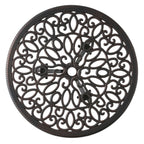 Copper Finish Metal 3-Piece Bistro Set with Floral Design