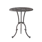 Copper Finish Metal 3-Piece Bistro Set with Floral Design