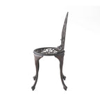 Copper Finish Metal 3-Piece Bistro Set with Floral Design