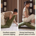 Corduroy Floor Meditation Chair, Foldable Adjustable Lounge Seat