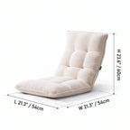 Corduroy Floor Meditation Chair, Foldable Adjustable Lounge Seat Dimensions