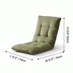 Corduroy Floor Meditation Chair, Foldable Adjustable Lounge Seat Dimensions